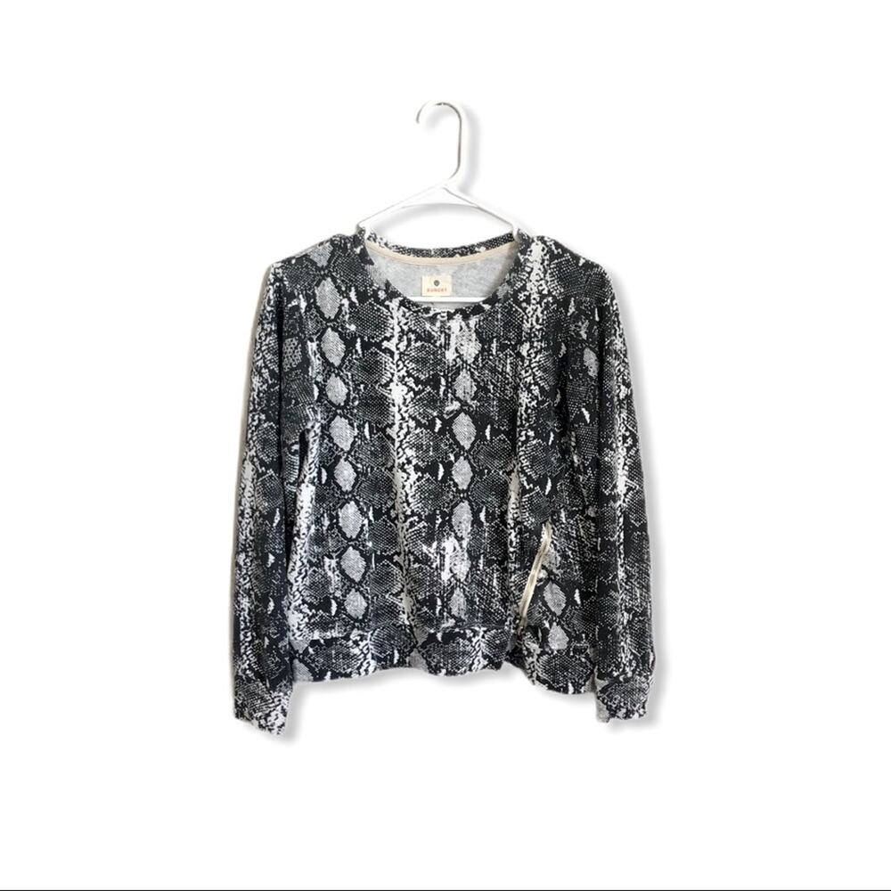 Sundry Python Side Zip Pullover Sweatshirt Small - Picture 2 of 6